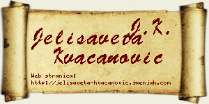 Jelisaveta Kvačanović vizit kartica